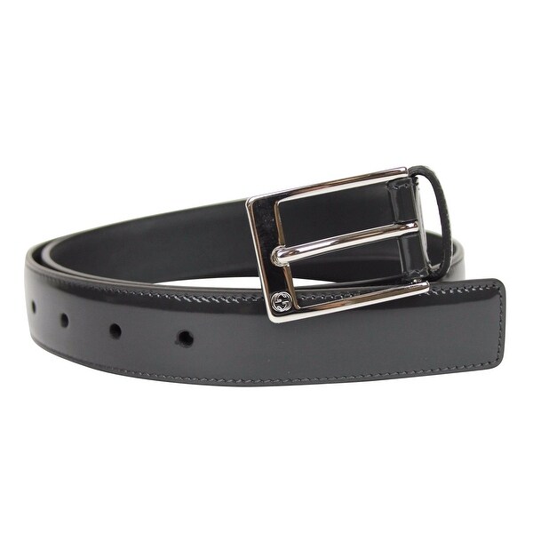leather belt with gg detail