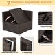 preview thumbnail 15 of 66, EROMMY 6/7 Piece Modular Outdoor Rattan Sofa Set, All-Weather Wicker Patio Furniture with Storage Table, Cushions & Pillows