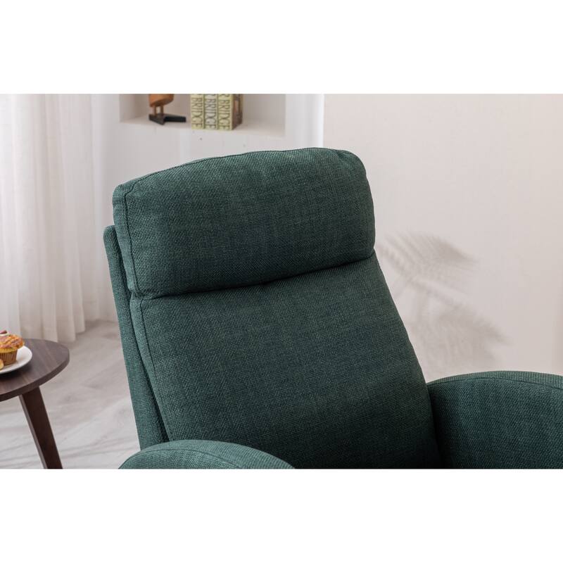GDFStudio - Amelia Linen Upholstered Rocking Chair with Spacious Seat and Tall Back Design
