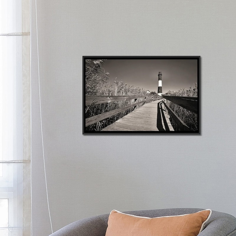 iCanvas "Fire Island Lighthouse, Long Island, New York" by George Oze Framed Canvas Print