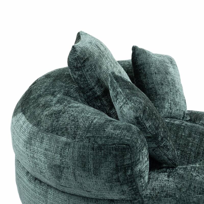 Durable Lazy Sofa Comfort Lounger, High Back Bean Bag Couch with 3 Pillows