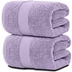 preview thumbnail 21 of 92, White Classic Luxury Cotton Oversized Bath Sheet 35x70 - Set of 2 Lavender