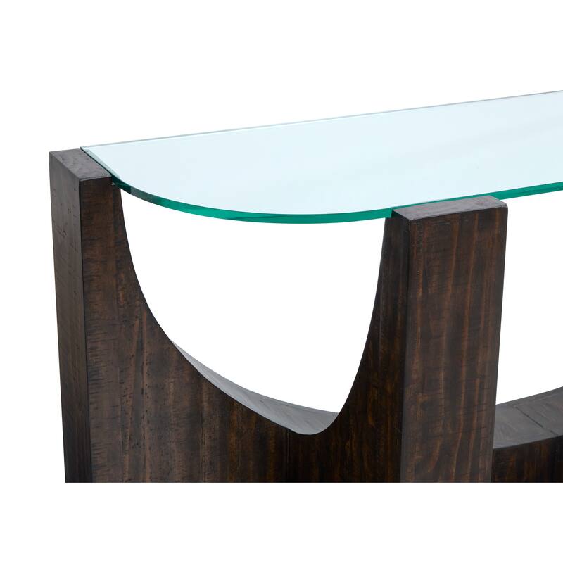 Magnussen Home Beckham Rustic Tavern Round Cocktail Table With Casters - 40''W x 40''D x 17.5''H
