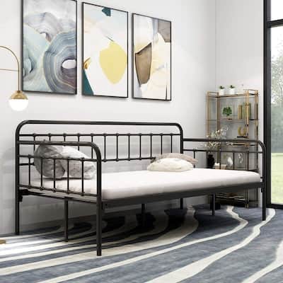 Alazyhome Daybed Metal Bed Frame / Sofa Bed / Living Guest Room