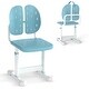 preview thumbnail 1 of 28, Costway Kids Desk Chair with Adaptive Double Backrest, Adjustable - See Details Blue