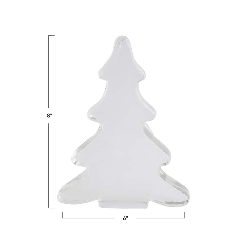 Flat Glass Tree Décor - Clear
