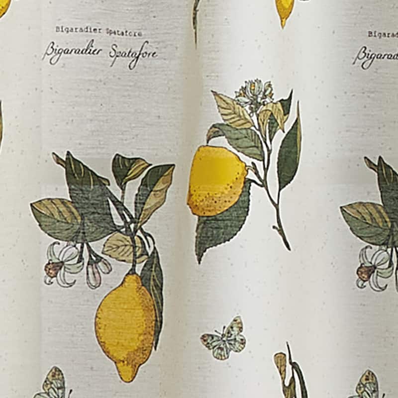 Curtainworks Vintage Lemon 3-piece Kitchen Curtain Tier and Valance Set - 1-Valance And 2-36" Tiers