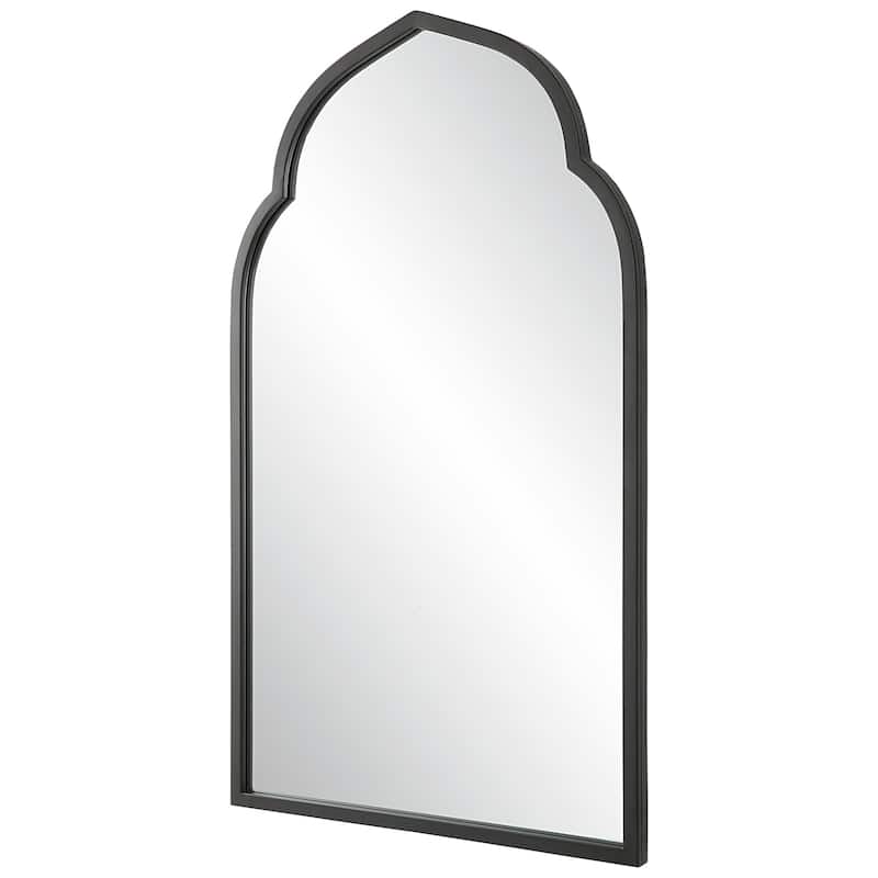 Arch Framed Wall Mirror - 40" - Matte Black Finish