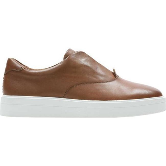 clarks womens leather sneakers