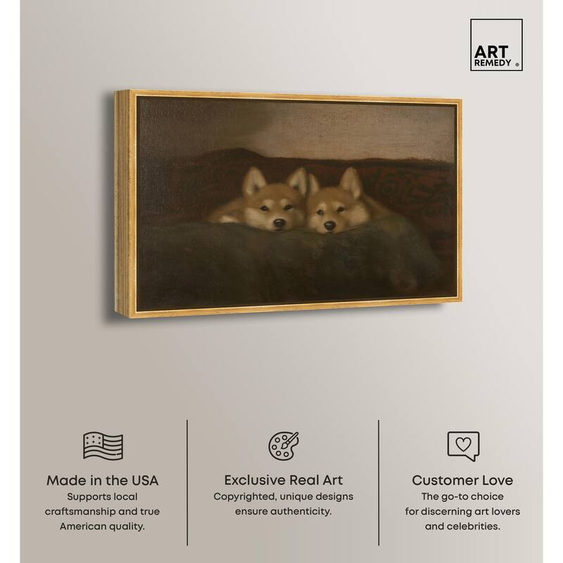 Rustic Dog Days Canvas by Art Remedy
