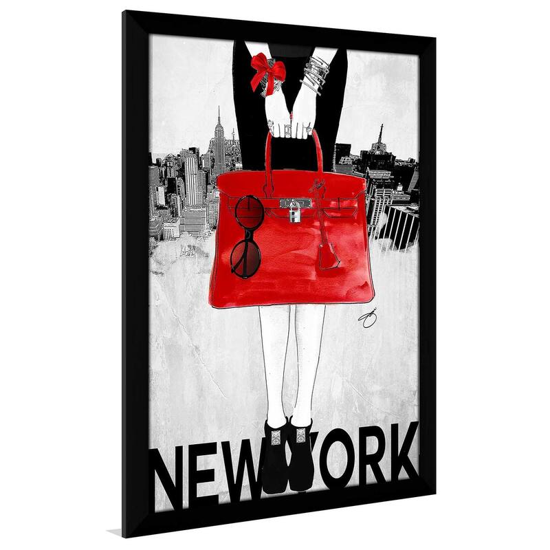 "New York Fashion in Red" by Jodi Print on Acrylic