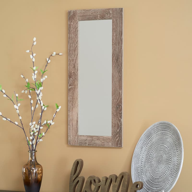 Household Essentials Decorative Wall Mirror, Ashwood - 0.8"L x 29.5"W x 12.5"H
