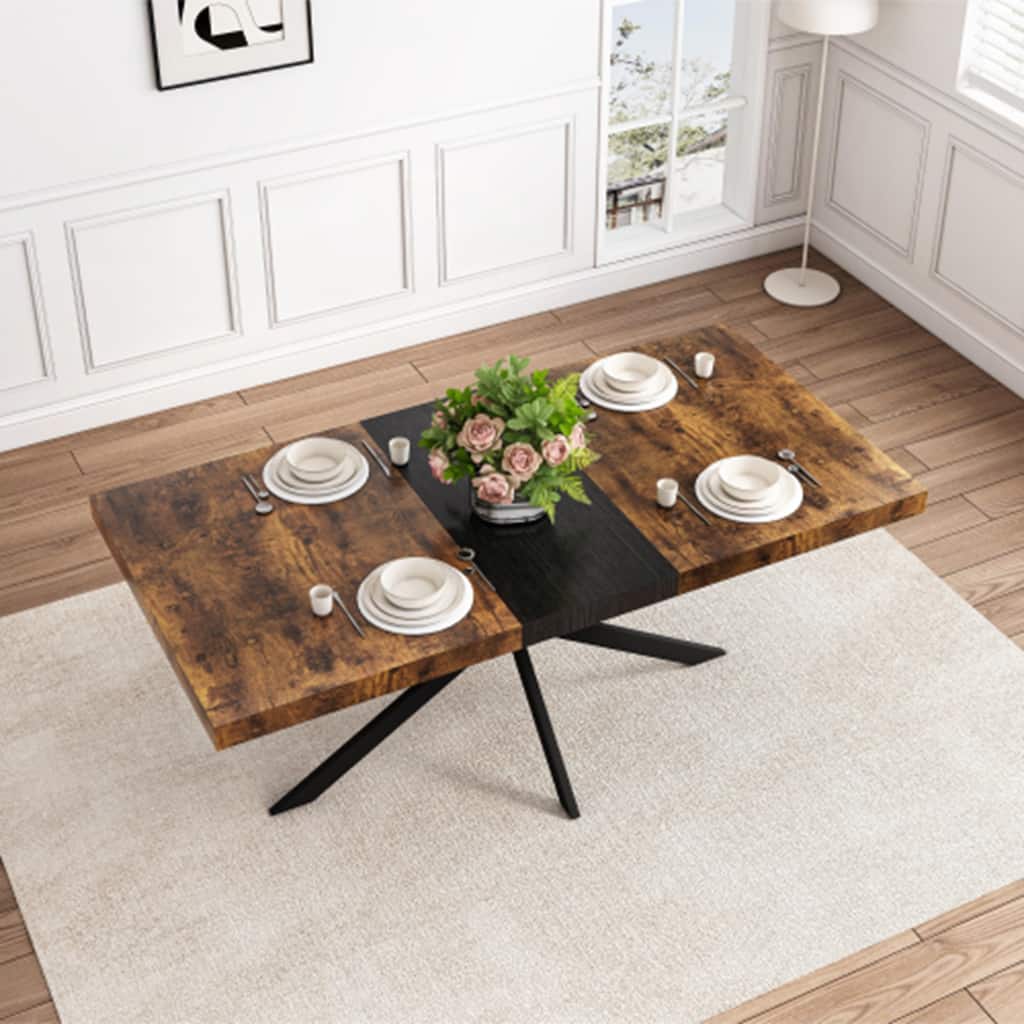 55.11" to 70.86"Retro Rectangular Stretch Dining Table