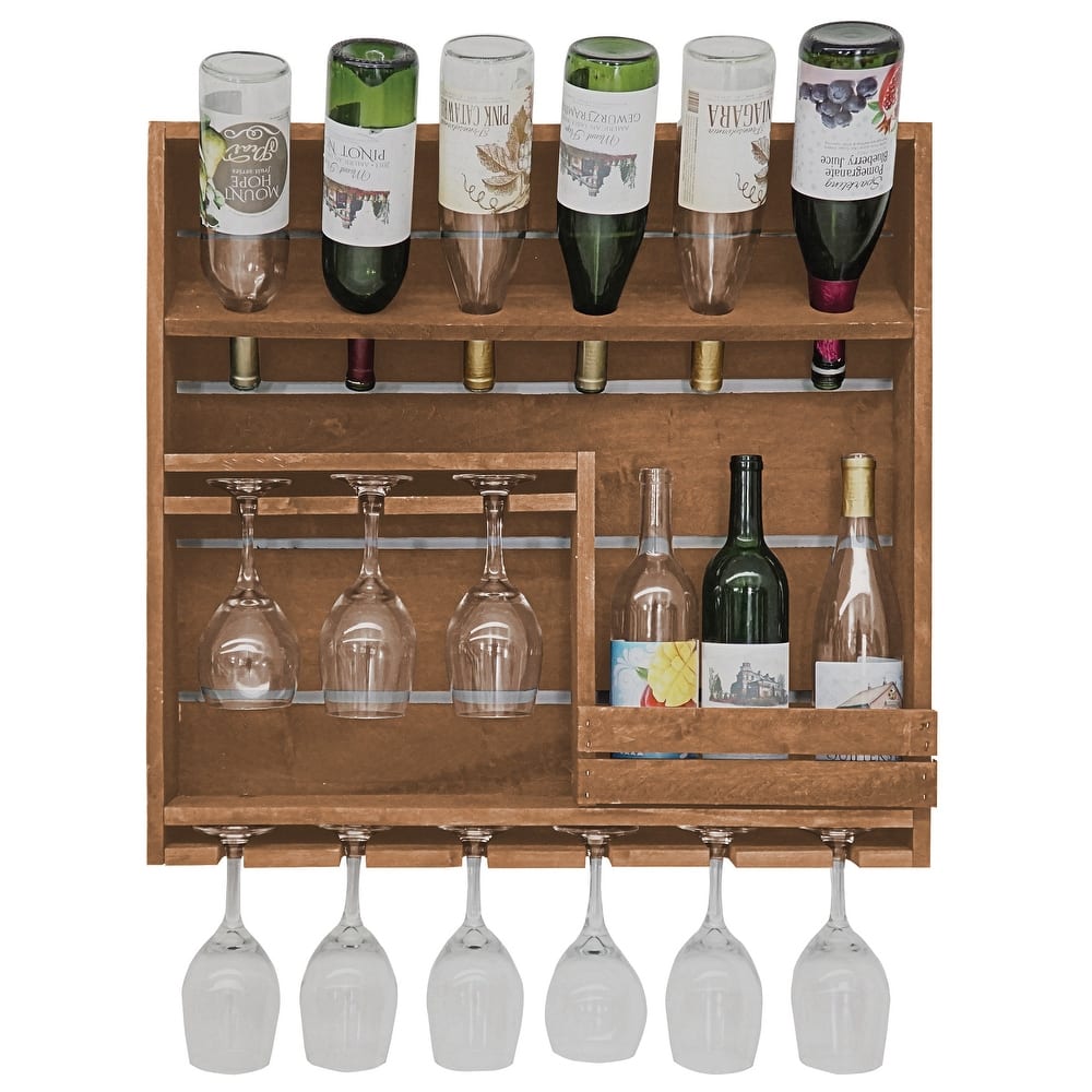 Farmhouse 9-Bottle Wine Display