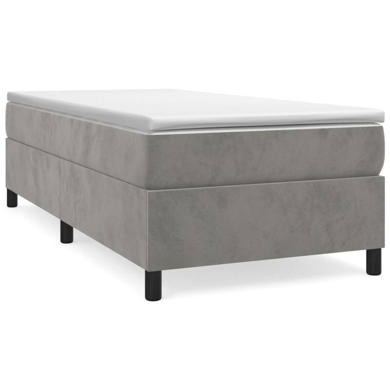vidaXL Bed Frame Box Spring Platform Bed with Mattress for Bedroom Velvet