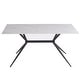preview thumbnail 37 of 131, Elega Modern Sintered Stone Dining Table Modern Trestle Base Powder-Coated Steel Frame Kitchen Table - 47"-71"