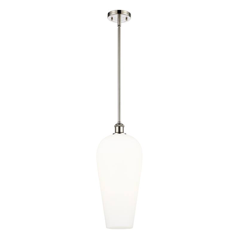 Innovations Lighting Endless Possibilities Ballston - Chelsea - 1 Light 8" Stem Hung Mini Pendant - Polished Nickel/White