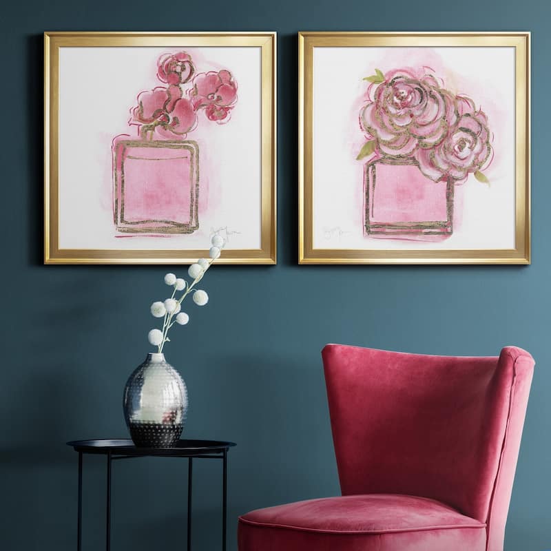 Golden Perfume I-Premium Framed Canvas - Ready to Hang - Multi-Color