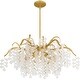 preview thumbnail 3 of 6, Maple 6-Light Gold Leaf Chandelier