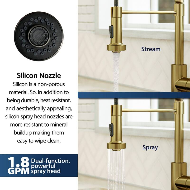 Karran Kadira Single-Handle Pull-Down Sprayer Kitchen Faucet