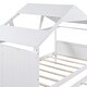preview thumbnail 14 of 16, White Twin Size Solid Wood House Bed with Trundle and Storage for for Kids, Boys and Girls