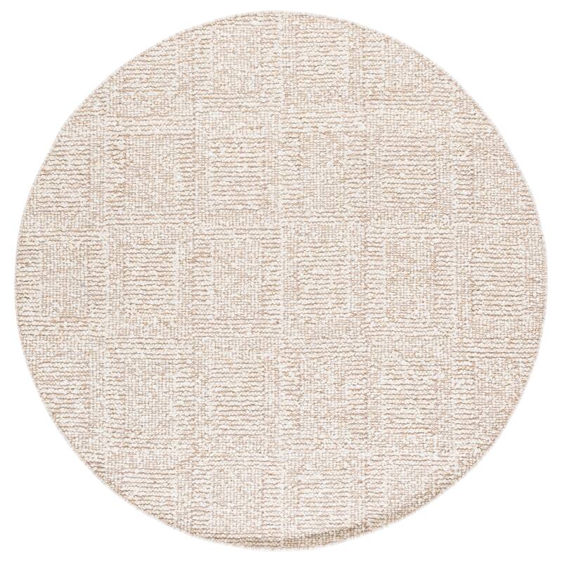 SAFAVIEH Handmade Manhattan Durdane Contemporary Wool Rug - Ivory/Beige - 6' Round