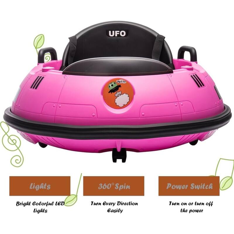 12V Bumper Car with Remote Control, Battery Powered Ride On Bumper Car