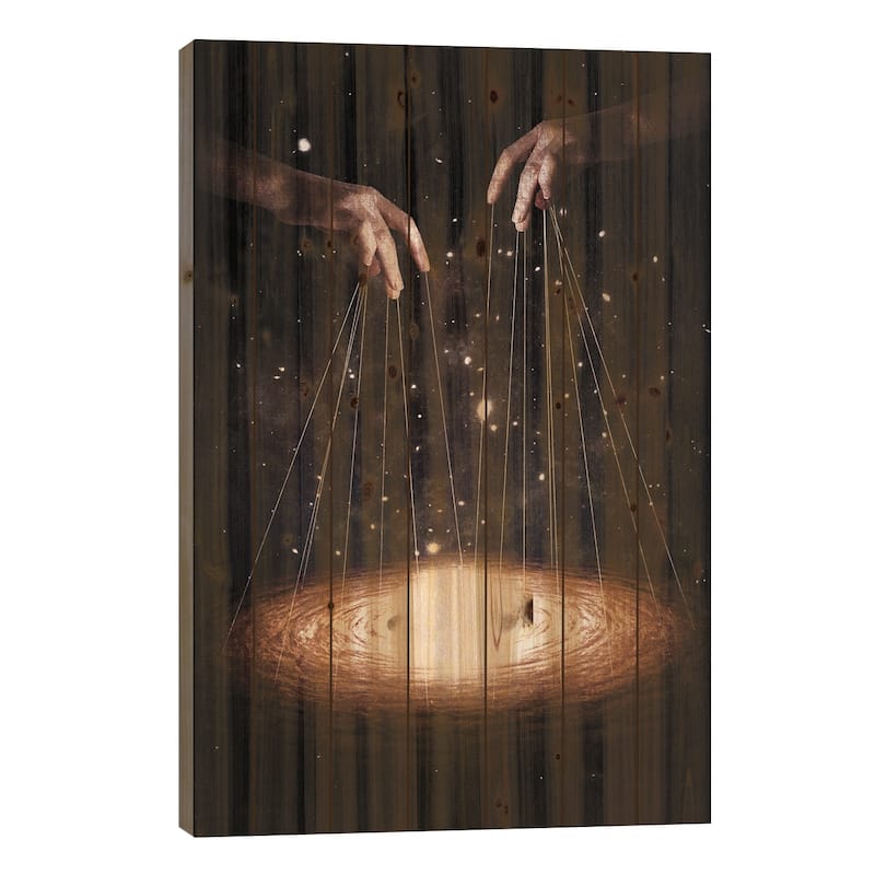 The Puppeter Print On Wood by Paula Belle Flores - Multi-Color - 26x18x1.5