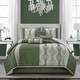 preview thumbnail 61 of 81, Nanshing Daniella 7-Piece Modern Geometric Comforter Set Green - California King