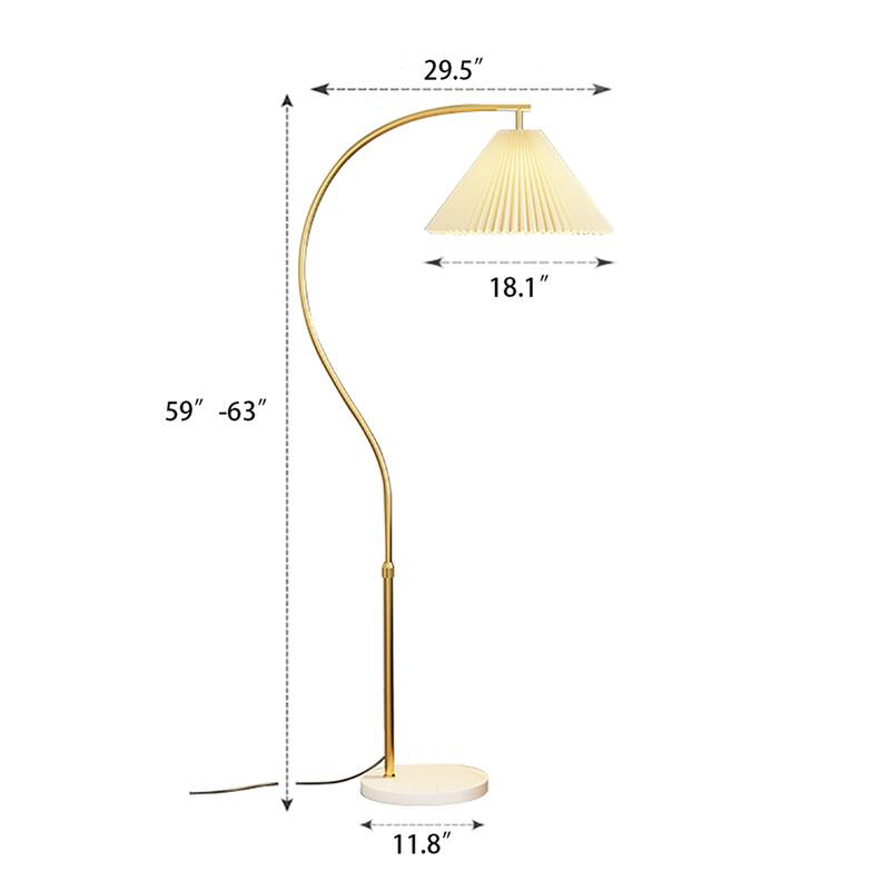 63" Modern Arched Floor Lamp for Bedrooms and Living Rooms