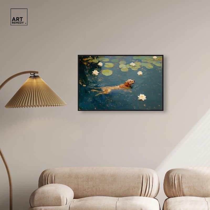 Pond Pup I Canvas by Art Remedy