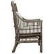 preview thumbnail 18 of 28, Rattan Slat Back Cushioned Arm Dining Accent Chair by East at Main - 24x25.5x39.25