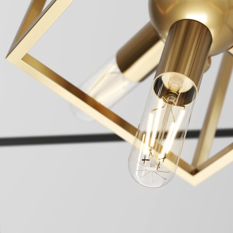 Artika Imperium Semi-Flushmount Ceiling Light, Black & Gold