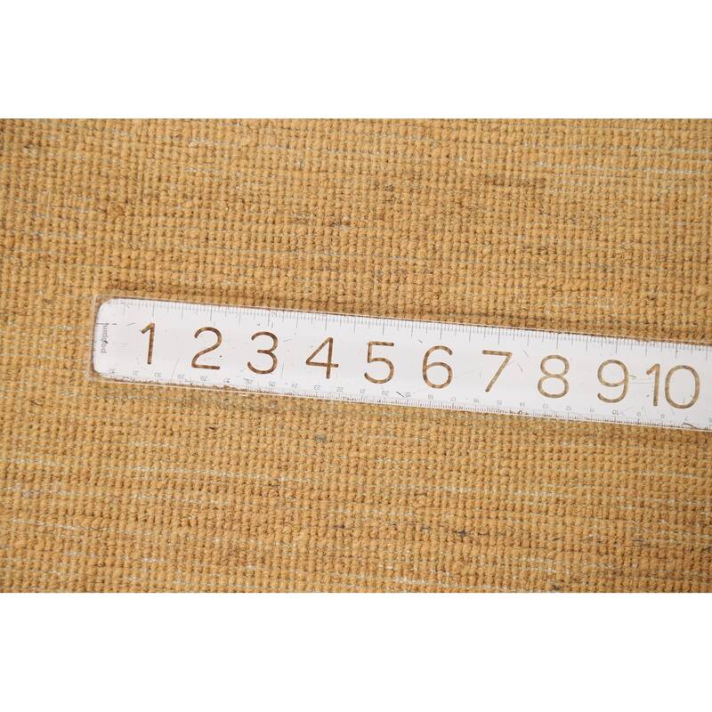 Contemproary Yellow Gabbeh Oriental Foyer Rug Handmade Wool Carpet - 3'3"x 4'7"