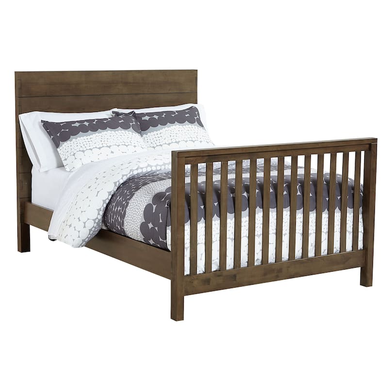 Dovetail 56" Wide Contemporary Convertible Crib, Graphite Gray