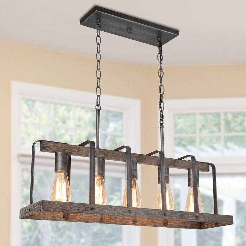Farmhouse 5-Light Island Chandelier for Kitchen Island