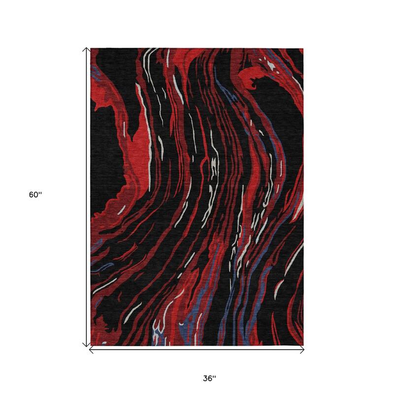 HomeRoots Abstract Transitional Rectangle Outdoor Rug