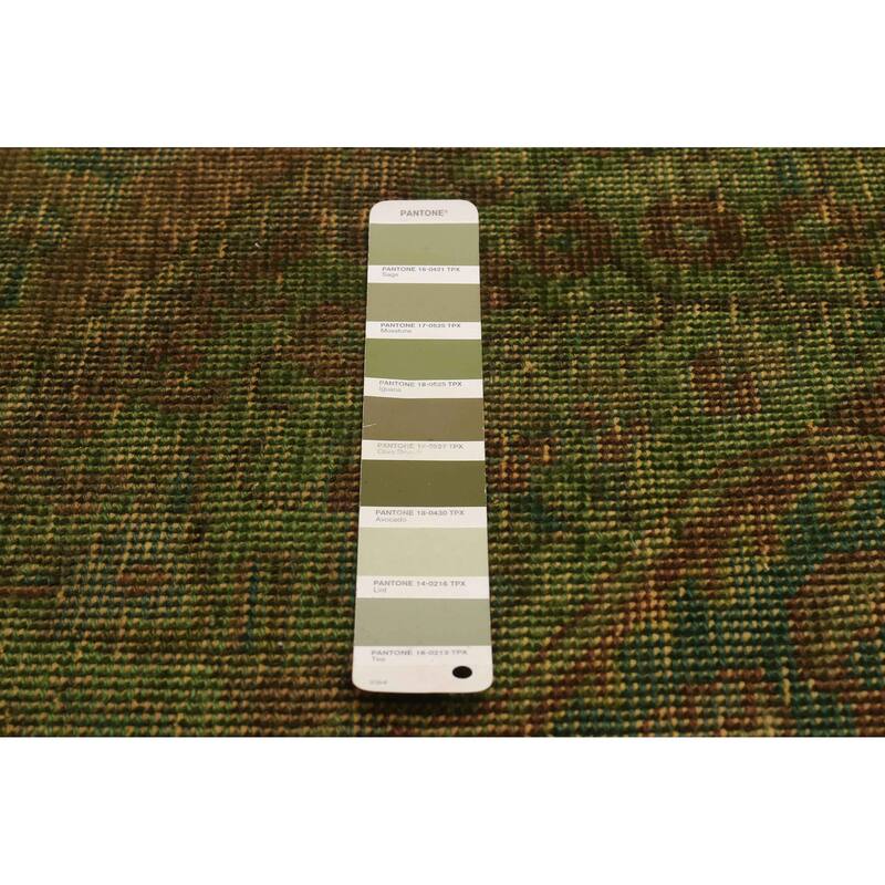 ECARPETGALLERY Hand-knotted Color Transition Green Wool Rug - 9'8 x 12'4