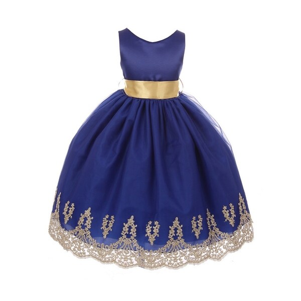 blue and gold lace dress Big sale - OFF 65%
