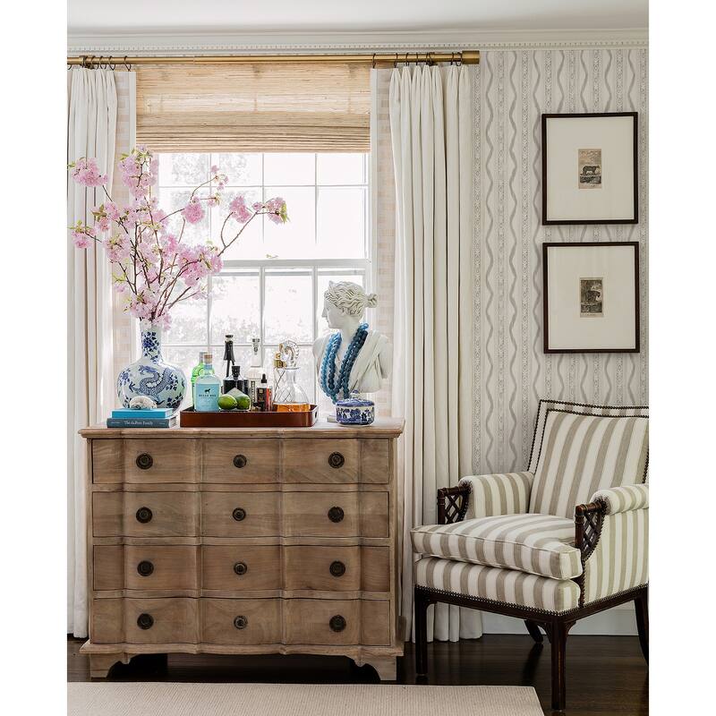 Erin Gates Rhys Stone IKAT Stripe Wallpaper