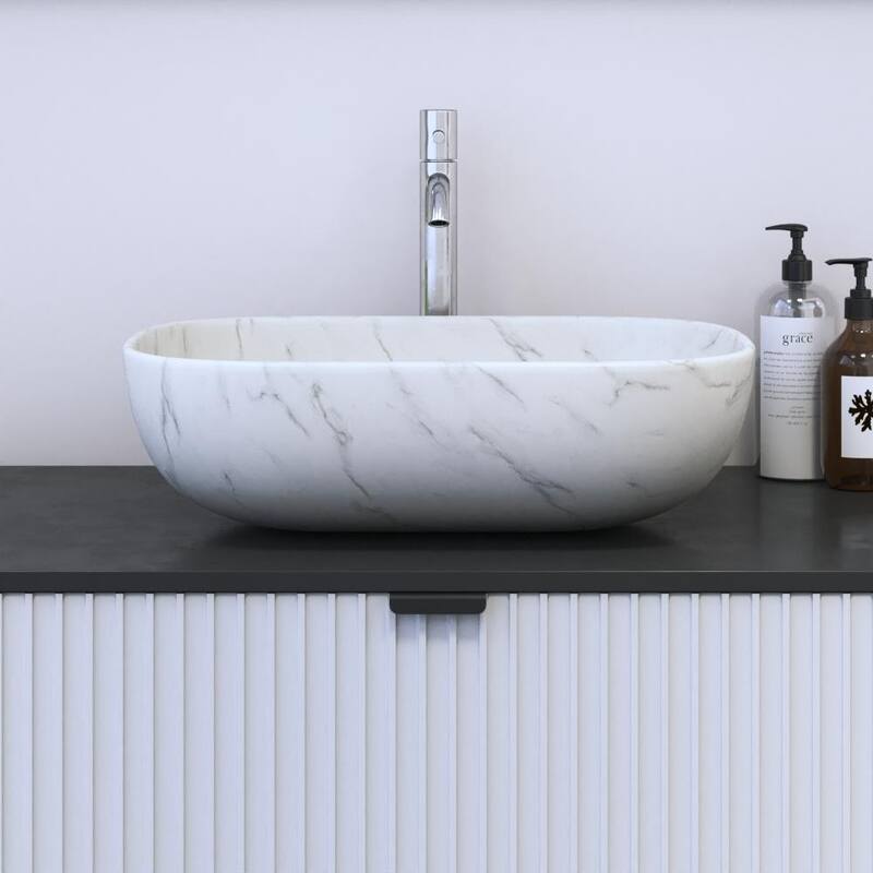 18 Inch Ceramic Vessel Sink - White