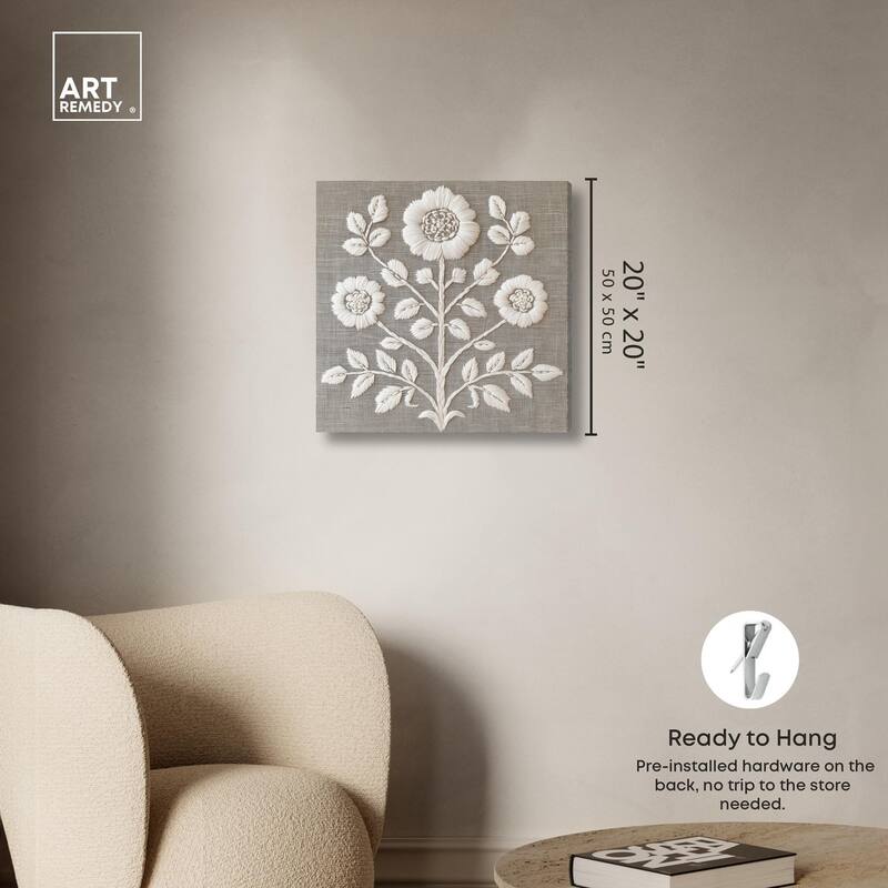 Stitched Symmetry I Canvas by Art Remedy, Gallery Wrapped