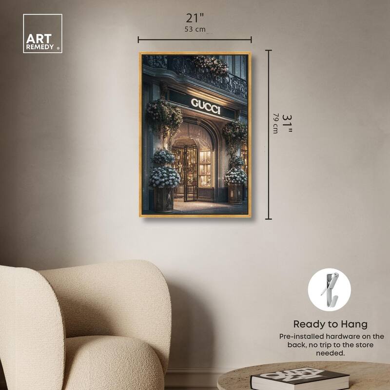 Illuminated Luxury Store Canvas by Art Remedy
