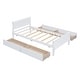preview thumbnail 152 of 158, (Twin/Full/Queen)Curved Legs Design Platform Bed Frame with 4 Drawers