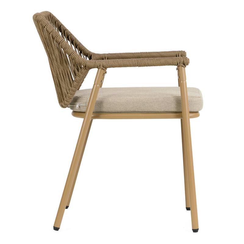 Bisera Brown Outdoor Dining 4 Seats Set