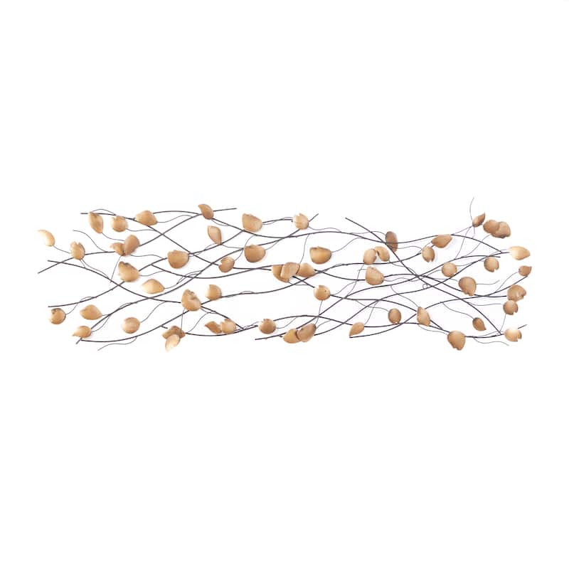 Metal Leaf Wall Decor - Gold - Roche River Decor