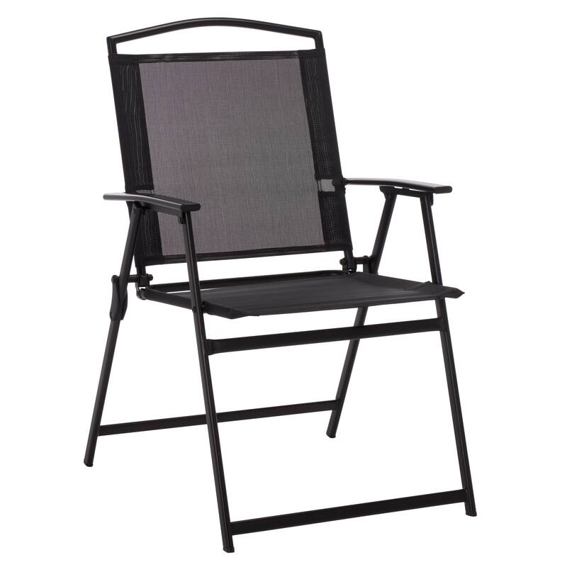 SAFAVIEH Outdoor Living Alvin Folding Chair (Set of 2) - 22"W x 25"D x 36"H