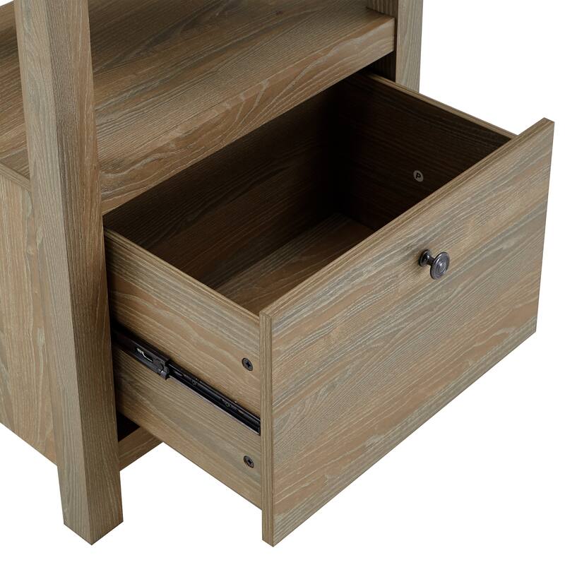 Hinesburg 4-tier/5-tier Adjustable Bookshelf with Drawer by iNSPIRE Q Classic