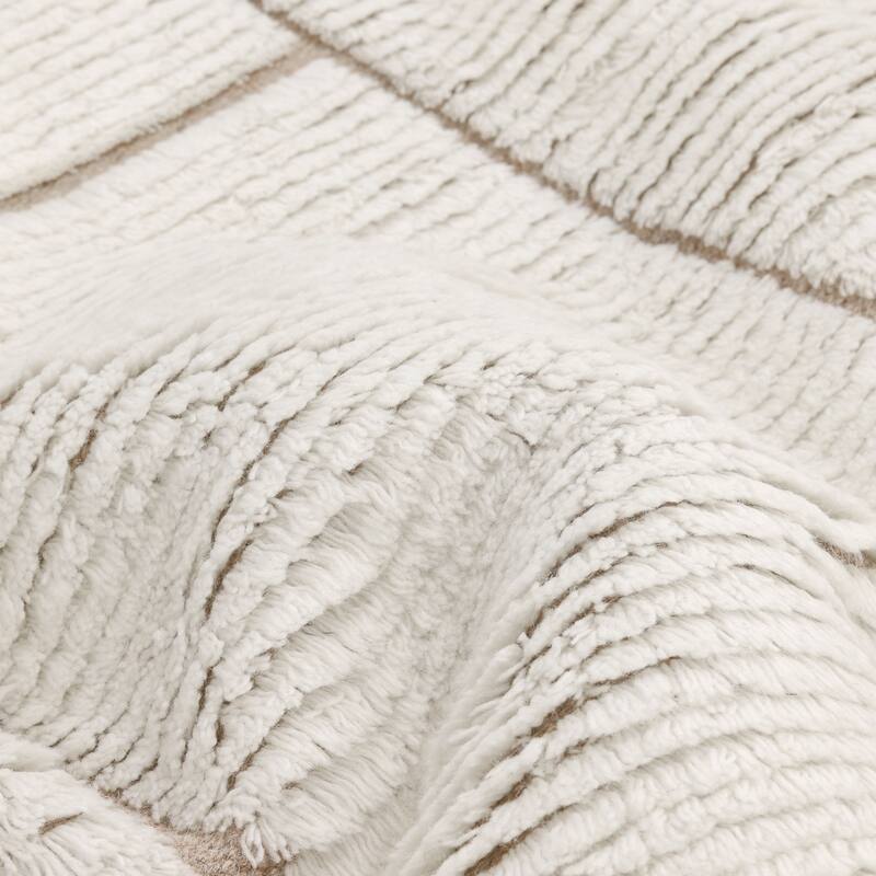 Contemporary Solid Ivory Area Rug