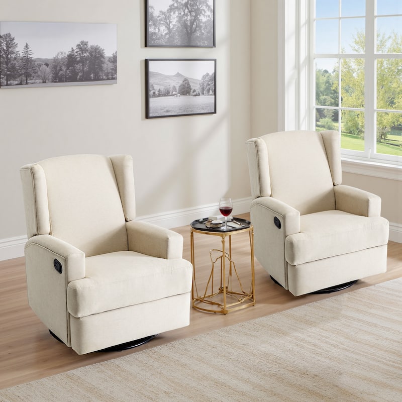 Swivel Glider Rocker Nursery Recliner Chair set of 2